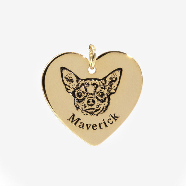 Pet Face Heart Pendant